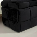 Banc de rangement ottoman en velours, rembourré, charnière de sécurité, 1 personne, 5 couleurs