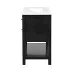 Meuble lavabo de salle de bain 30 po avec évier en céramique, ensemble de vanité autoportant simple avec 5 tiroirs