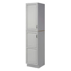 Sunny Wood Riley 36 Tour de rangement de salle de bain en lin, sur pied, avec dessus en bois