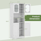 Costway 58,5 po. Meuble de rangement de salle de bain haut sur pied – Voir détails