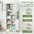 Costway 58,5 po. Meuble de rangement de salle de bain haut sur pied – Voir détails