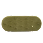 Banc de rangement capitonné en velours gris / rose / noir – 1 personne, pour chambre et entrée