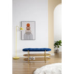 Banc de rangement capitonné en velours gris / rose / noir – 1 personne, pour chambre et entrée