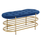 Banc de rangement capitonné en velours gris / rose / noir – 1 personne, pour chambre et entrée
