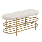 Banc de rangement capitonné en velours gris / rose / noir – 1 personne, pour chambre et entrée