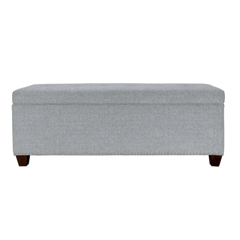 Banc de rangement relevable Camel & Stone – Capitonnage, double compartiment