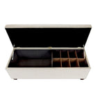 Banc de rangement relevable Camel & Stone – Capitonnage, double compartiment