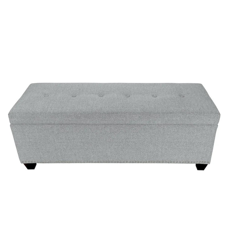 Banc de rangement relevable Camel & Stone – Capitonnage, double compartiment