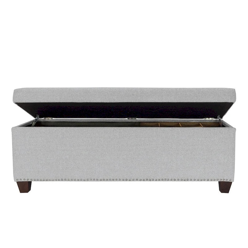Banc de rangement relevable Camel & Stone – Capitonnage, double compartiment