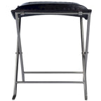Tabouret en cuir Melton "Butler" fait à la main (Inde)