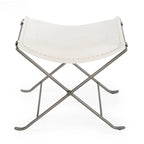 Tabouret en cuir Melton "Butler" fait à la main (Inde)