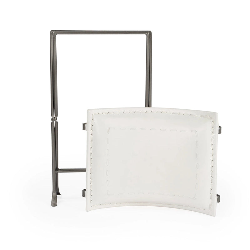 Tabouret en cuir Melton "Butler" fait à la main (Inde)