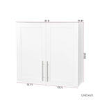 Meuble de rangement mural blanc, une unité