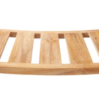 Banc en teck beige avec étagère inférieure, 1 à 2 places