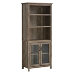 HOMCOM Meuble de rangement multifonctionnel Bibliothèque avec étagères réglables Présentoir pour bureau, cuisine, salon, Nature