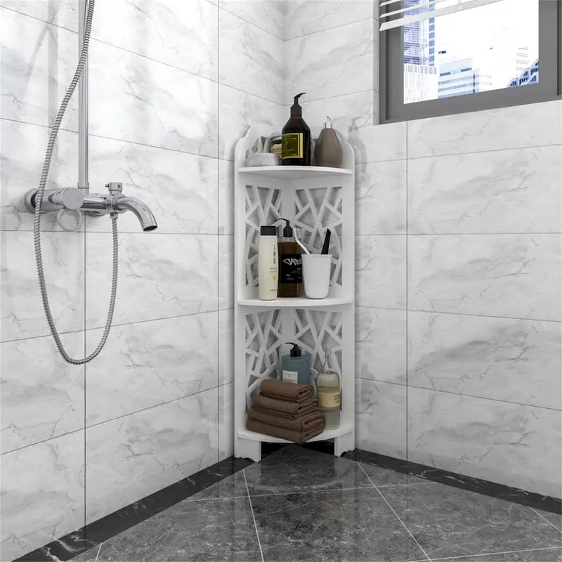 3 Tier Corner Bathroom Shelf Waterproof