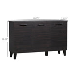 Meuble de rangement de cuisine HOMCOM, buffet avec étagère réglable, bar à café pour salon, salle à manger