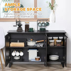 Meuble de rangement de cuisine HOMCOM, buffet avec étagère réglable, bar à café pour salon, salle à manger