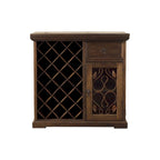 Handmade Solid Reclaimed Barn Wood & Forged Iron Hardware Wine Floor Cabinet for Indoor 40 Height - N/A