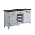 Rectangular Marble Top Server in Antique White