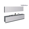 Ensemble de meubles bas de cuisine blanc laqué brillant, 396 cm de large (390 cm x 60 cm)