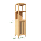 Tour de rangement en bambou bois de cerisier, sur pied, simple