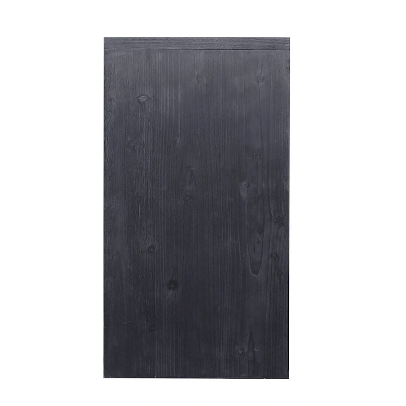 Buffet en bois cannelé à 4 portes, noyer/noir, pour 1