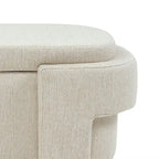 Banc de rangement capitonné blanc / gris / beige, plateau relevable, 1 place