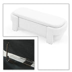 Banc de rangement capitonné blanc / gris / beige, plateau relevable, 1 place