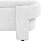 Banc de rangement capitonné blanc / gris / beige, plateau relevable, 1 place