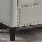 Banc de rangement capitonné en velours noir/gris/beige/marine avec bordure cloutée, 1 à 2 places