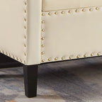 Banc de rangement capitonné en velours noir/gris/beige/marine avec bordure cloutée, 1 à 2 places