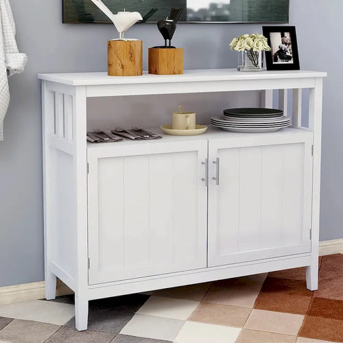 French Country Buffet Cabinets, Storage Cabinets with 2 Dividers