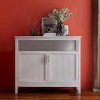 Buffet de rangement 2 portes, blanc/chêne/marron/espresso, MDF E1