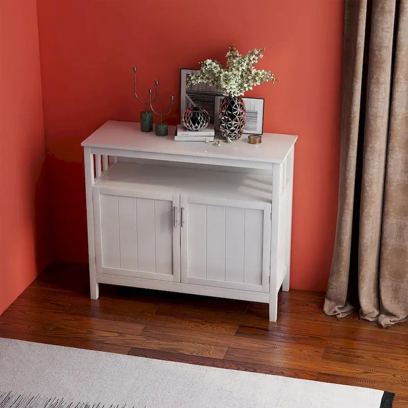 Buffet de rangement 2 portes, blanc/chêne/marron/espresso, MDF E1