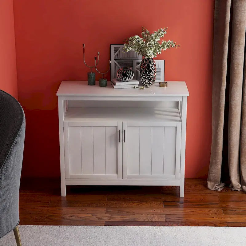 Buffet de rangement 2 portes, blanc/chêne/marron/espresso, MDF E1