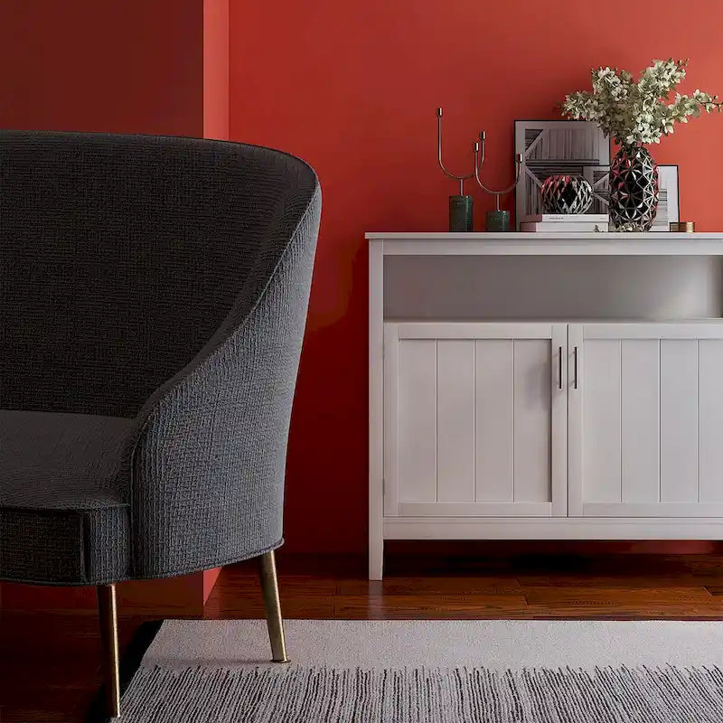 Buffet de rangement 2 portes, blanc/chêne/marron/espresso, MDF E1