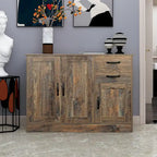 Buffet de rangement 2 portes, blanc/chêne/marron/espresso, MDF E1