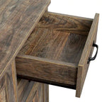 Buffet de rangement 2 portes, blanc/chêne/marron/espresso, MDF E1