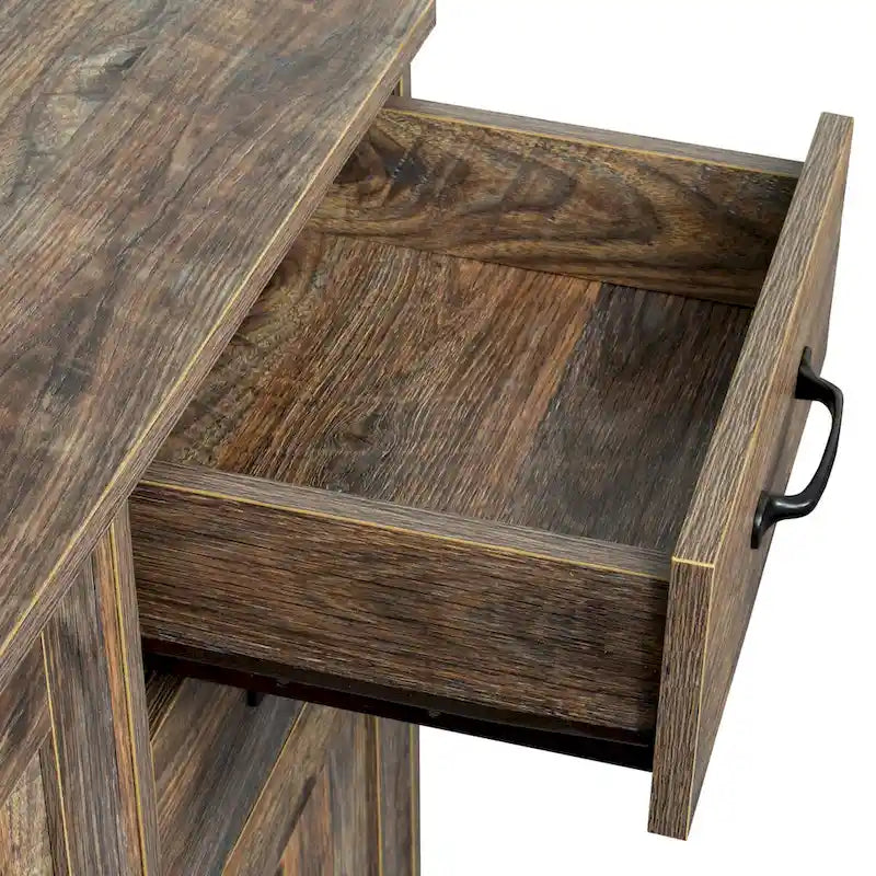 Buffet de rangement 2 portes, blanc/chêne/marron/espresso, MDF E1