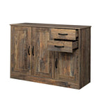 Buffet de rangement 2 portes, blanc/chêne/marron/espresso, MDF E1