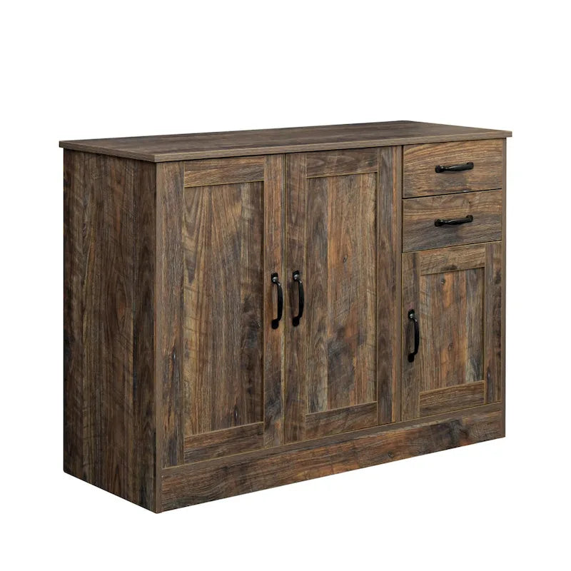 Buffet de rangement 2 portes, blanc/chêne/marron/espresso, MDF E1