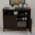 Buffet de rangement 2 portes, blanc/chêne/marron/espresso, MDF E1
