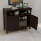 Buffet de rangement 2 portes, blanc/chêne/marron/espresso, MDF E1