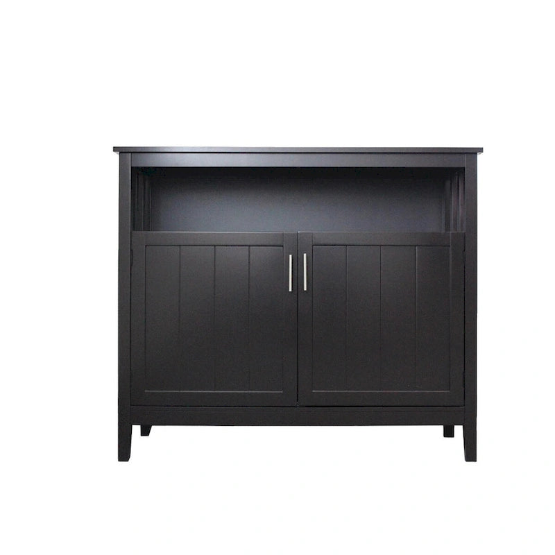 Buffet de rangement 2 portes, blanc/chêne/marron/espresso, MDF E1