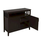 Buffet de rangement 2 portes, blanc/chêne/marron/espresso, MDF E1