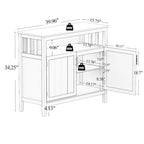 Buffet de rangement 2 portes, blanc/chêne/marron/espresso, MDF E1