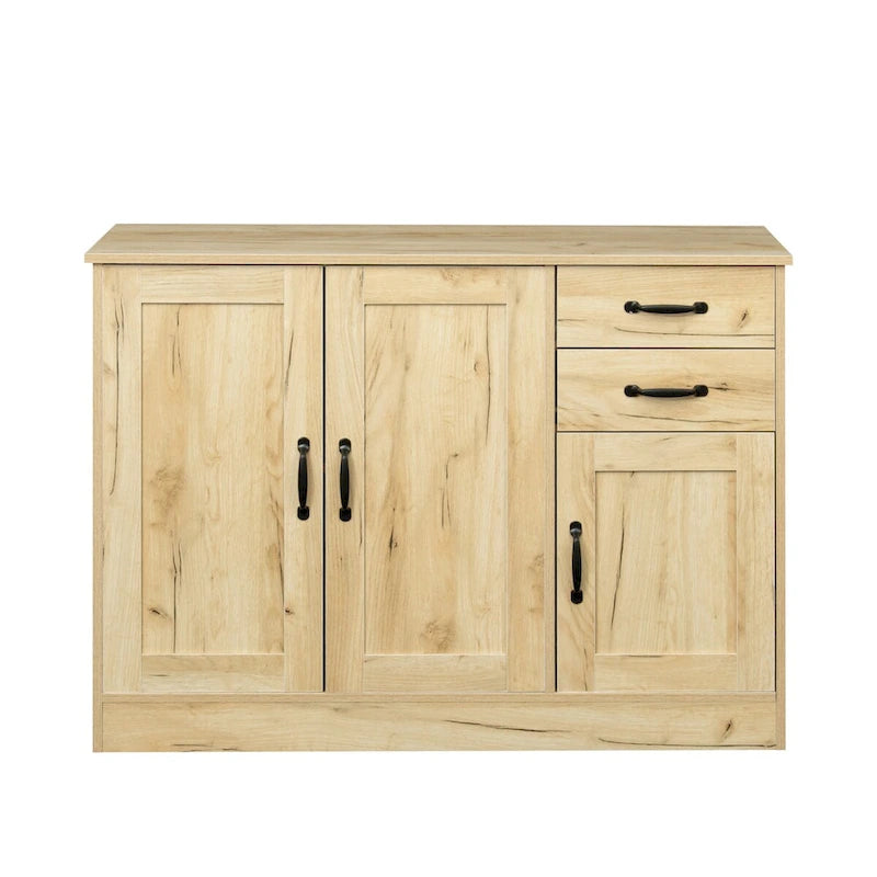 Buffet de rangement 2 portes, blanc/chêne/marron/espresso, MDF E1
