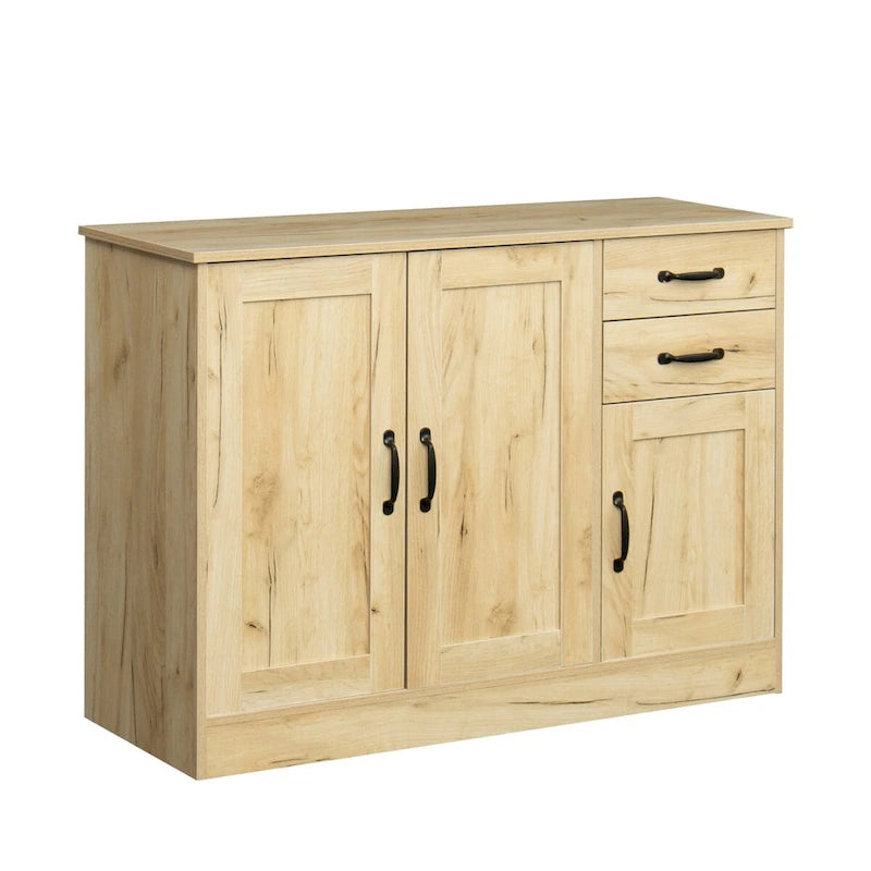 Buffet de rangement 2 portes, blanc/chêne/marron/espresso, MDF E1