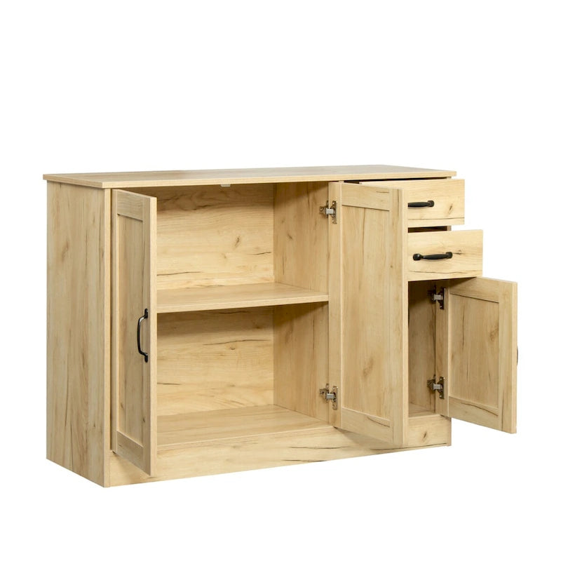 Buffet de rangement 2 portes, blanc/chêne/marron/espresso, MDF E1